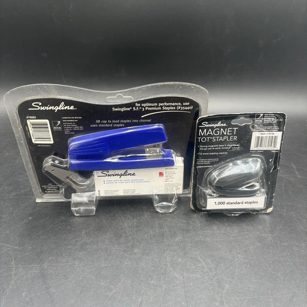Set Of 2 New Swingline Staplers With Puller And Staples Office School Home